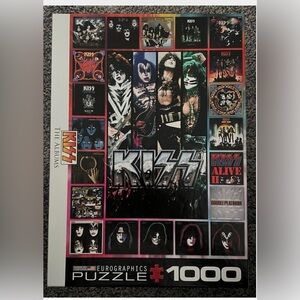 1000 PC EUROGRAPHICS- - KISS - THE ALBLUM JIGSAW PUZZLE COMPLETE